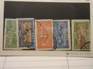 ICELAND  Scott  144-148  set  USED  LotC  Cat $20.45