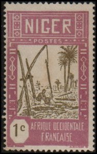 Niger 29 - Unused-NG - 1c Drawing Water from Well (1926)