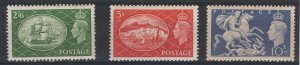 GB 1951 Festival high values 2/6d, 5s, 10s unmounted mint