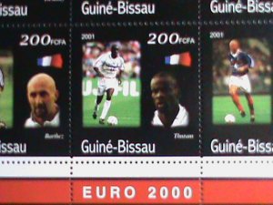 ​GUINEA BISSAU-2001-WORLD SOCCER CHAMPIONSHIPS-FRANCE MNH SHEET VERY FINE