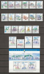 HONG KONG 1999/2002 SG 973/88 + MS 989 + MS 990 MNH Cat £98.50