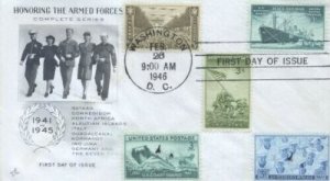939 ARMED FORCES COMBO FDC - Artcraft E/A