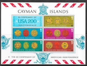 Cayman Islands #376a  USA Bicentenary S/S (MNH)  CV $6.25