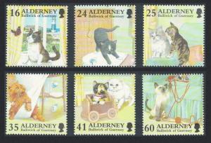 Alderney Cats Kittens Butterfly 6v SG#A89-94