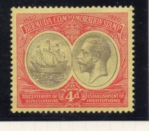 Bermuda 1920 Early Issue Fine Mint Hinged 4d. 294336