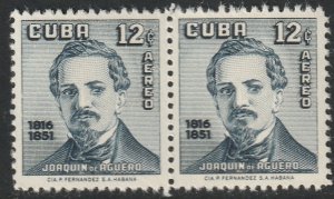 Cuba 1957 Sc C162 pair MNH**