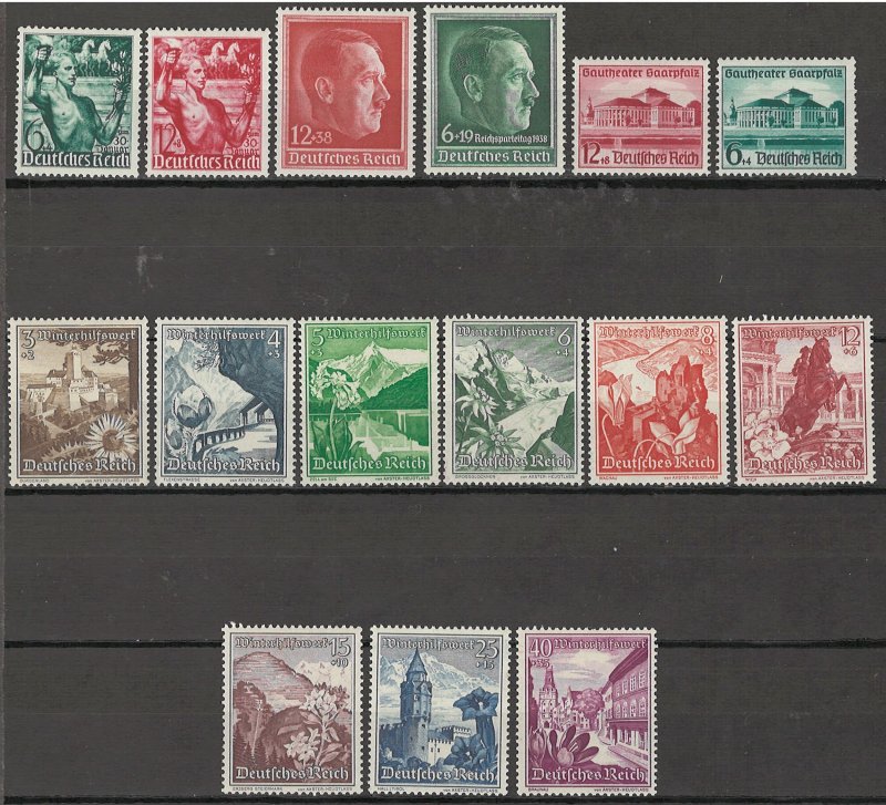 COLLECTION LOT OF #1870 GERMANY 15 SEMI POSTAL MH STAMPS 1938+ CV+$25