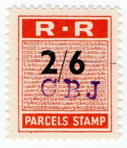 (I.B) Rhodesia Railways : Parcels Stamp 2/6d (CBJ)