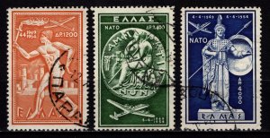 Greece 1954 Airmail Fifth Anniversary of NATO, Set [Used]