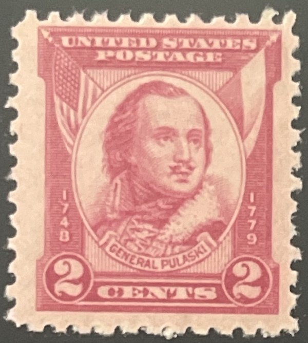 Scott #690 1931 2¢ General Casimir Pulaski MNH OG