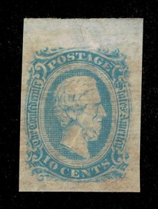 EXCELLENT GENUINE CSA SCOTT 11a F-VF MINT 1863 MILKY BLUE DIE-A ARCHER & DALY