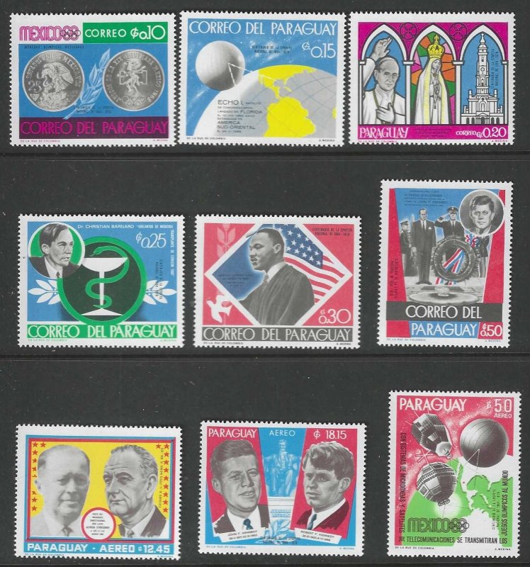 Paraguay 1126-1134 MNH Complete MNH  SCV$11.60