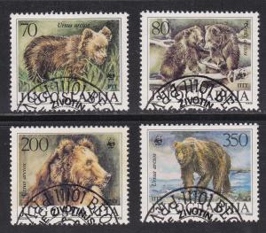 Yugoslavia # 1880-1882, Brown Bears, Complete Set, Used