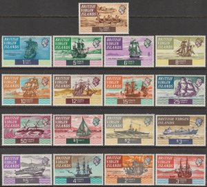 EDSROOM-17300 Virgin Islands 206-222 MNH 1970 Complete QEII Ships CV$32.05