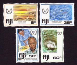 Fiji 1981 Sc#ott438-441 Set of 4 Yr of Disabled Paintings MINT-Hinged.