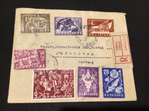 Bulgaria Recorded to Triberg multi stamp  postal cover  Ref 59497