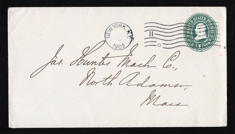 1902 COVER NEW YORK NY INTERNATIONAL MACHINE CANCEL ON SCOTT #U352