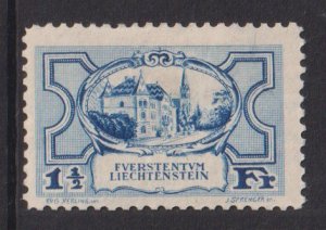 Liechtenstein  #80  MH  1924   Government Palace 1 1/2fr