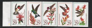 ALLY'S STAMPS US Scott #2646a 29c Hummingbirds B/P [5] MNH - F/VF [FP-95c]