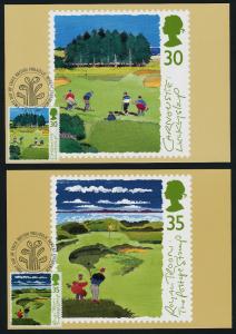 Great Britain 1567-71 on Maxi Cards (PHQ163)-  Sports, Golf, Architecture