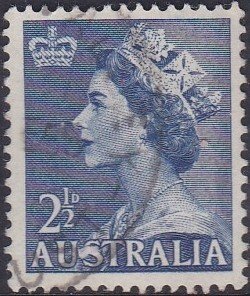 Australia  1953 QE II  2 1/2d - used