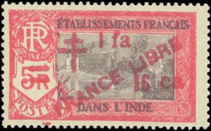 French India #198-209, Incomplete Set(12), 1943, Hinged