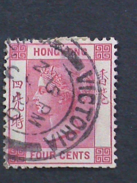 ​HONG KONG-CHINA-1900 SC#39 122 YEARS OLD-QUEEN VICTORIA-USED VERY FINE-RARE