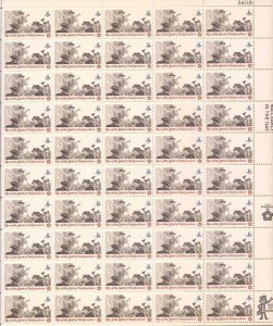 US Stamp - 1972 Bicentennial Posting a Broadside-50 Stamp Sheet #1477