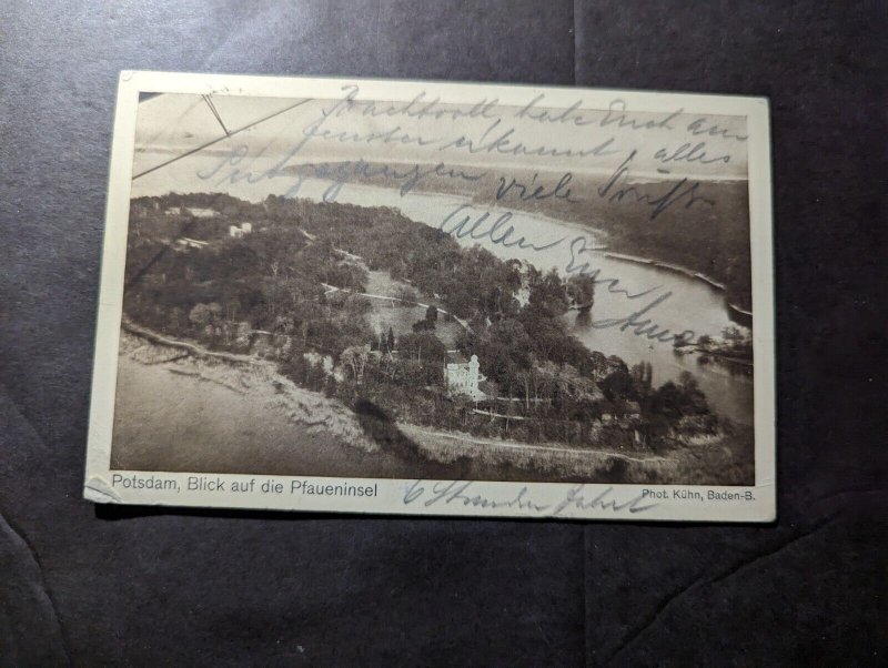 1919 Germany Early Zeppelin PPC Postcard Cover Friedrichshafen to Leipzig