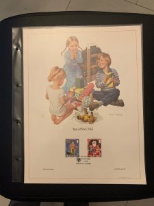 Isle of Man Year of the child FDC panel big size, plastic holder