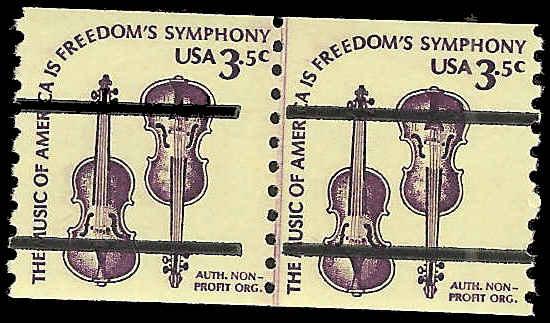 # 1813a MINT NEVER HINGED PRE-CANCELLED WEAVER VIOLINS