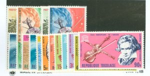 Togo #593-603/C65-C68 Mint (NH) Single (Complete Set)