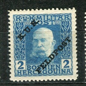 AUSTRIA; 1915 Bosnia KUK FELDPOST issue fine Mint hinged 2h. value