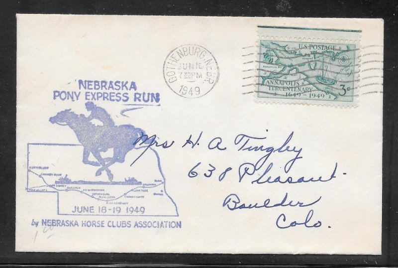 #984 on NEBRASKA PONY EXPRESS RUN JUN/19/1949 (A1324)