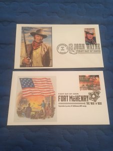 2 FDC - John Wayne and Fy McHenry