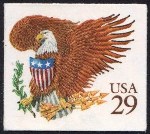 SC#2595 29¢ Eagle & Shield Booklet Single (1992) SA