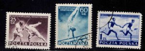 Poland Scott  628-630 Used CTO sports set expect similar cancels