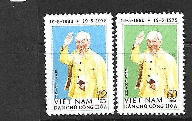 NORTH VIETNAM Sc 776-7 NH ISSUE OF 1975 - HO CHI MINH - (CJ25)