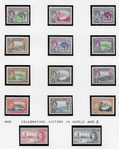 DOMINICA 1937-1951 GVI Three album pages with - 39471
