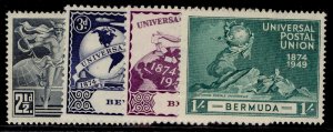 BERMUDA GVI SG130-133, 1949 ANNIVERSARY of UPU set, LH MINT. 