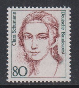 Germany   #1483  MNH  1986   Famous German Women 80pf  Schumann