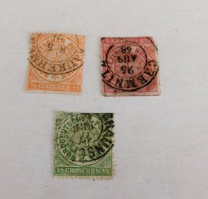 North German Confederation #2, 3, 4, Used/Fair, #2 poor (not added in to price)