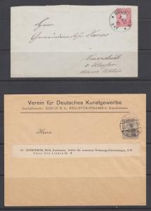 Germany Mi U12A, PU23 used. 1877 10pf envelope, 1902 20pf Printed to Private Ord