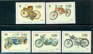 Cuba #2800-2804  Mint  VF NH  Scott $5.25  Motorcycles