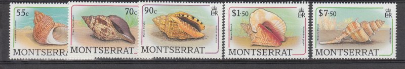 J40840 JL Stamps 1988 montserrat part of mnh #687-9,692,695 sea shells