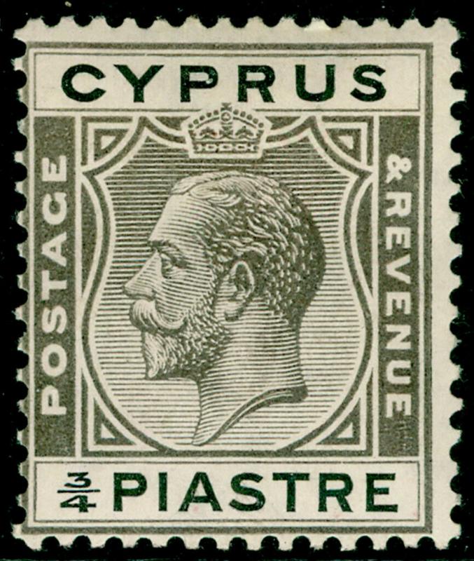 CYPRUS SG119, ¾pi brownish black & black, M MINT.