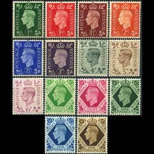 G.B. 1937 - Scott# 235-48 King GVI Set of 14 NH