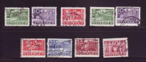 Sweden Sc 239-47 1935 500th anniv Parliament stamps used