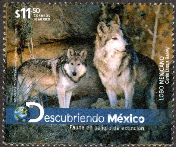 Mexico 2786 - Used - $11.50p Mexican Wolves (2012) (cv $2.25)