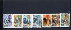 HUNGARY 1982 SPACE SET OF 7 STAMPS MNH